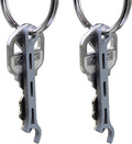 Gear Infusion Brew Soldier Bottle Opener - Thin Titanium Bottle Opener with Key Ring - Made in the USA (Sandblasted - Two Pack)
