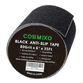 COSIMIXO 6" x 35Ft Heavy Duty Anti Slip Tape,Best 80grit Friction,Grip,Abrasive for Stairs Outdoor/Indoor,Skateboard Grip Tape Safety Non Skid Tread Staircases Anti-Slip Traction Tape Black