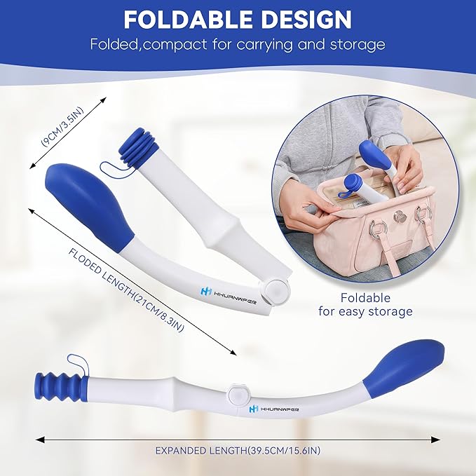 Foldable Toilet Aid（2Pack）, Long Comfort Wipe Wand Bottom Buddy Toilet Self Tissue Aids for Toileting, Self Help Wipe Butt for Overweight People Limited Mobility,Elderly, Pregnancy
