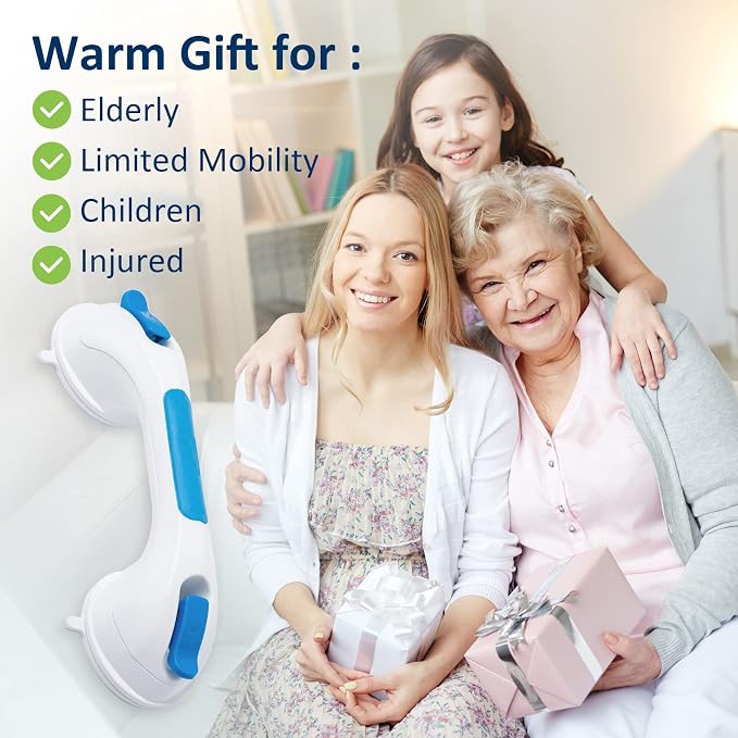 TAILI Shower Grab Bar Suction Grab Bars for Bathtubs and Showers for Elderly, Bath Handle for Seniors Bathroom Safety Handles for Elderly, Handicap Balance Assist Bath Grip No Drilling Removable,G9