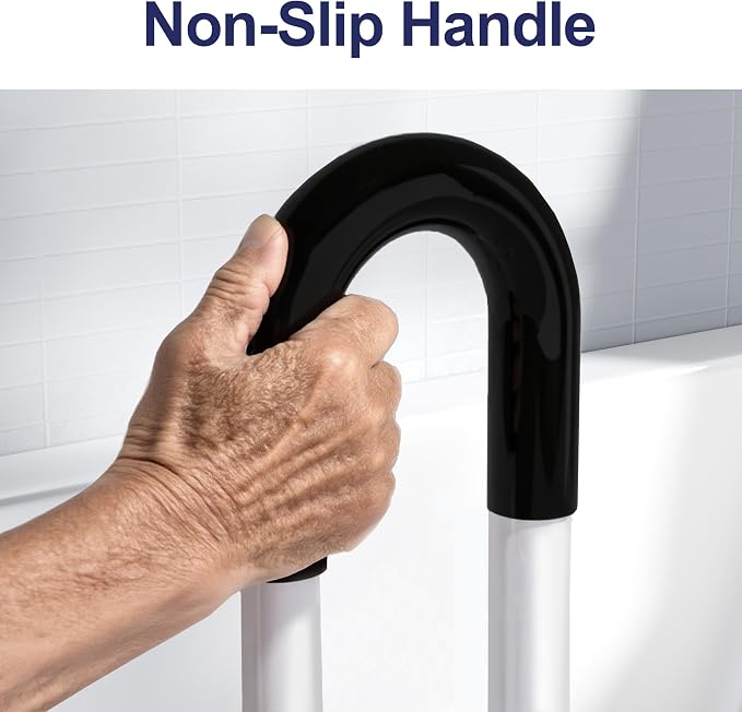 Bathtub Handle Grab Bar, Bathtub Safety Rail & Shower Grab Bars for Seniors, Baby, Elderly, and Disabled, Fits 3"–7" Tub Walls, Waterproof Non-Slip Handle and Holds 300lbs