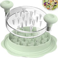 Ukeetap 10" Pro Chicken Shredder Tool Twist Large for Kitchen, BPA-Free Food-Safe Meat Grinder, Visible Chicken Breast Meat Shredder with Strong Anti-Slip Bottom & Ergonomic Handle, Green