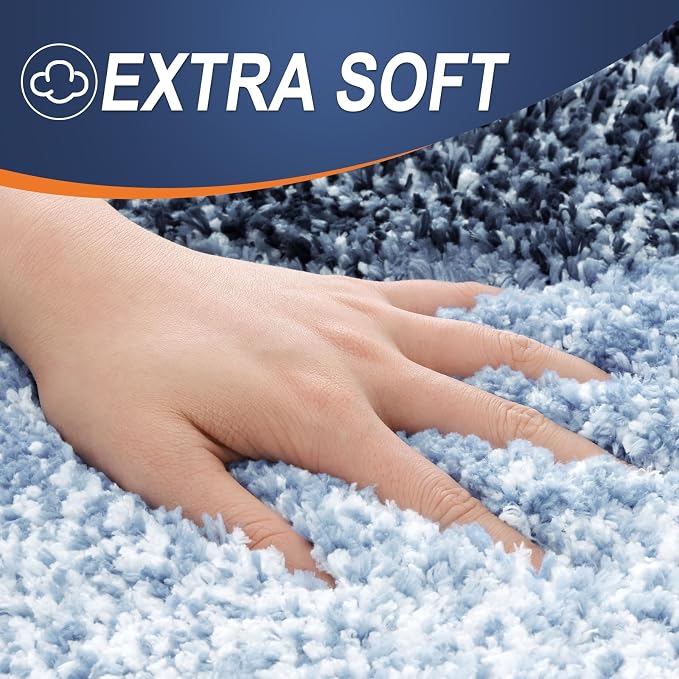 OLANLY Large Bathroom Rugs Mat 54x24, Extra Soft Absorbent Microfiber Bath Rugs, Rubber Backing, Quick Dry, Washable Bath Mats for Bathroom Floor, Tub and Shower, Home Decor Accessories, Navy Blue
