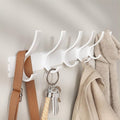 Optish Coat Rack Wall Mount, Coat Hook Wall Mount, Wall Hooks for Hanging, Hat Rack for Walls, Coats Hanger with 12 Hook, Towel Hooks for Bathrooms (2 Pack, White)