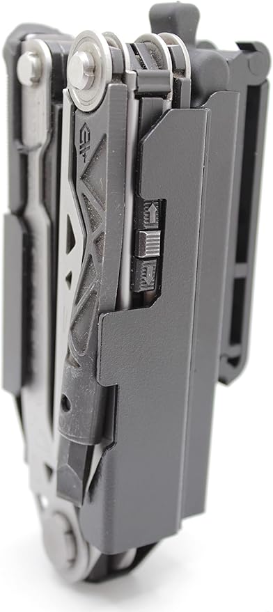 RAE Gear - Center-Drive Sheath Belt Clip Holster Compatible with Gerber Centerdrive Multitool (Tool & BITS NOT Included) 2.25" Steel Belt Clip with BIT KIT Attachment