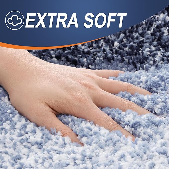 OLANLY Large Bathroom Rugs Mat 40x24, Extra Soft Absorbent Microfiber Bath Rugs, Rubber Backing, Quick Dry, Washable Bath Mats for Bathroom Floor, Tub and Shower, Home Decor Accessories, Navy Blue