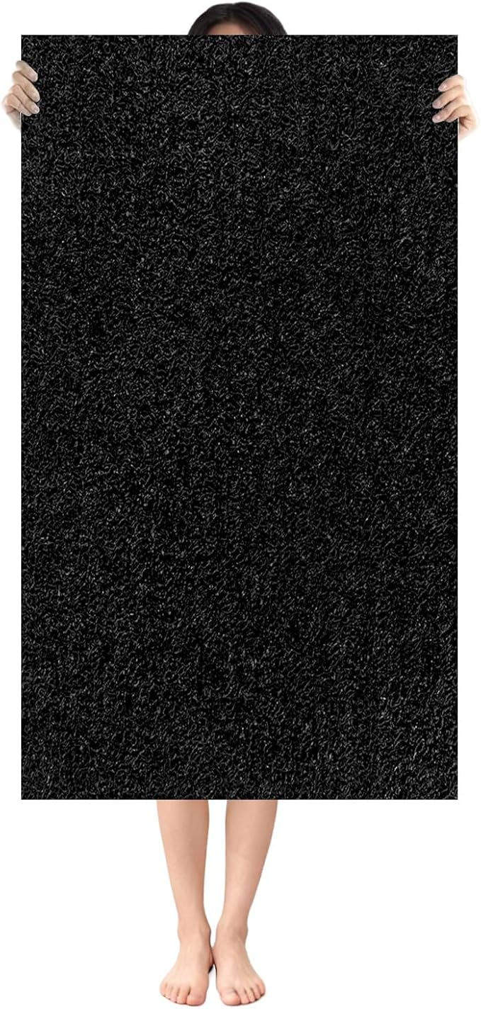 Shower Mat Non Slip: 59 x 34.5 Inch Extra Large Shower Mats for Inside Shower with Drain Hole - Soft PVC Loofah Anti Slip Shower Stall Mat for Walk-in Shower and Bathroom, Quick Drying