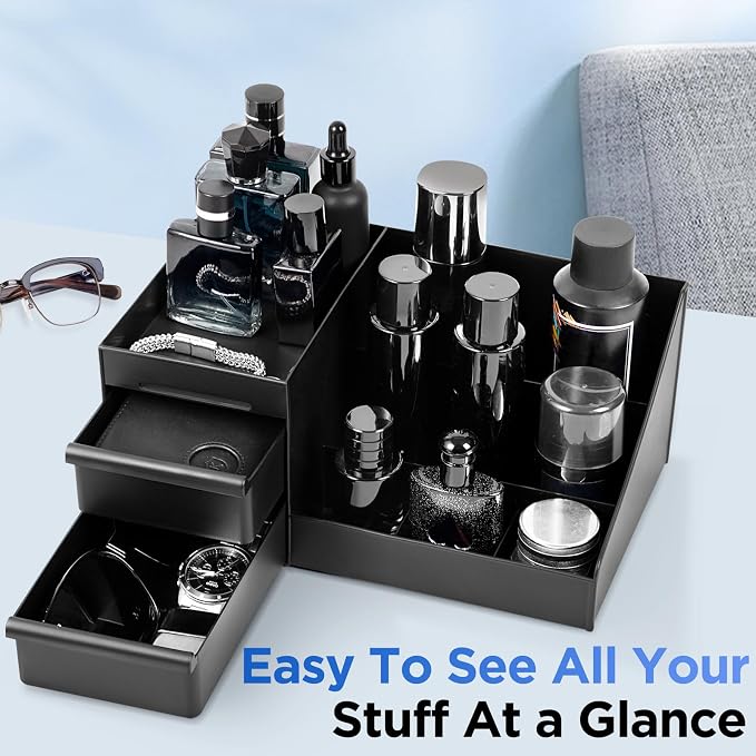 Mens Organizer,Perfume Organizer,Cologne Stand,Cologne Shelf,Perfume Stand,Shelf for Bathroom Counter,Mens Dresser,Men Bedroom,Bathroom Organizers and Storage,Gifts for Men