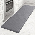 Kitchen Mat Cushioned Anti Fatigue for Floor, Non-Slip Waterproof Comfort Rug for Kitchen Sink, Standing Desk & Laundry, 17.3"x60", Grey