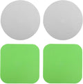 LUTER 4pcs Rubber Jar Openers, Versatile Natural Rubber Bottle Opener Kitchen Coasters Gadgets for Weak Hands Seniors Elderly Lid Cap Gripper Pads (Green Square, Gray Round)