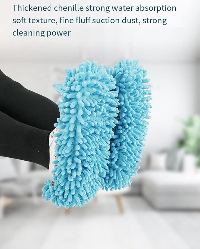 Mop Slippers,Mop Shoes,Dust Duster, Mop Socks for Women Men Kids Foot, Microfiber Reusable for House Office Bathroom Kitchen (Pink,One Size)