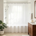Barossa Design 70x60 Short Frosted Shower Curtain Liner with 3 Magnets - Waterproof Short PEVA Plastic Shower Liner for Bathroom, PVC Free, Metal Grommets - Frost, 70x60