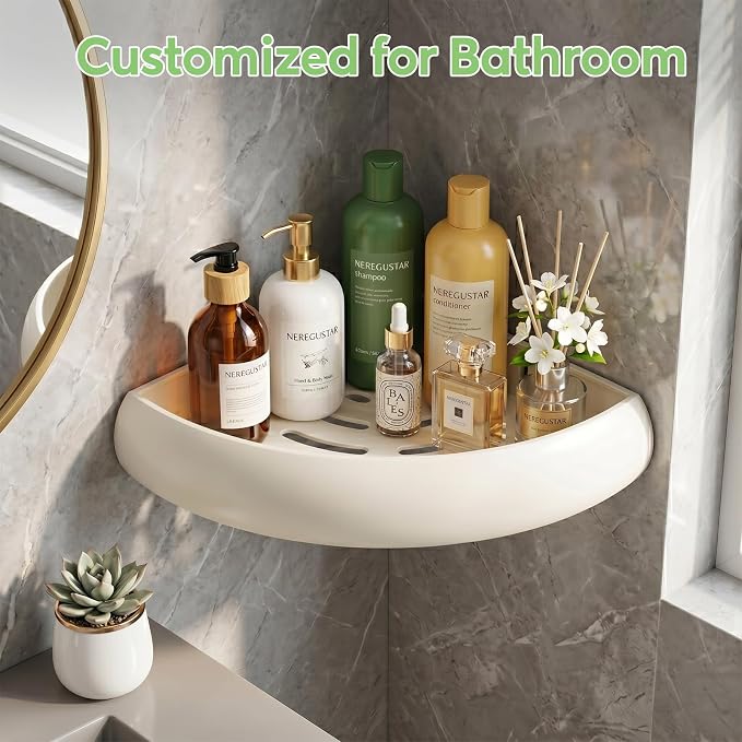 Shower Caddy Hanging, Never Rust Shower Organizer Hanging, Aluminum Shower Racks for Inside Shower with Hooks for Razor, Bathroom Organizers and Storage with Soap Holder, White