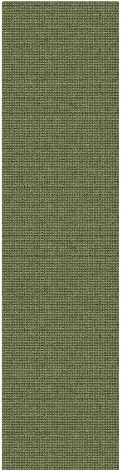 KOZYFLY Cotton Runners for Hallway 2x8, Washable Runner Rug, Woven Non Slip Kitchen Runner, Braided Entryway Rug, Floor Carpet for Foyer, Bedroom, Hall, Olive Green/Earthy Green