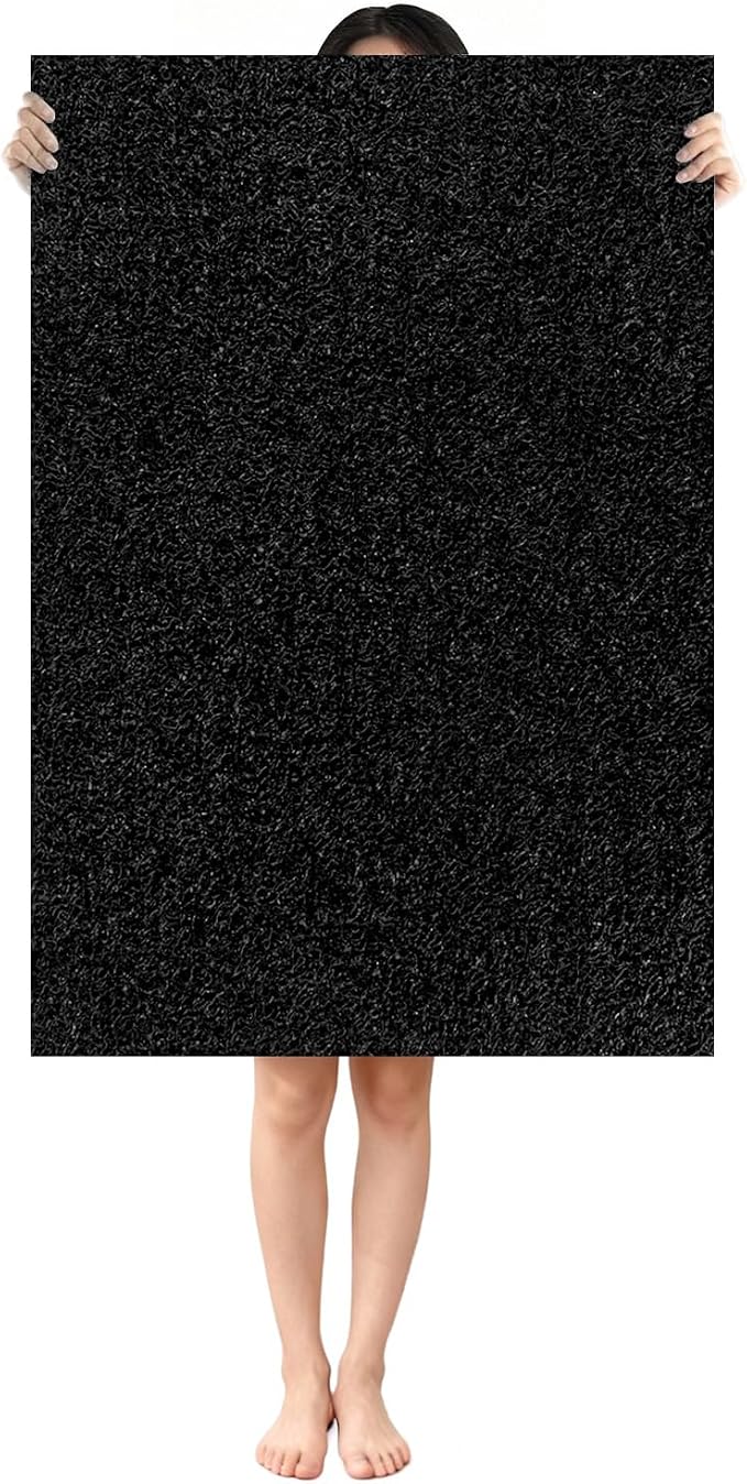 Shower Mat Non Slip: 39.4 x 27.5 Inch Extra Large Shower Mats for Inside Shower with Drain Hole - Soft PVC Loofah Anti Slip Shower Stall Mat for Walk-in Shower and Bathroom, Quick Drying