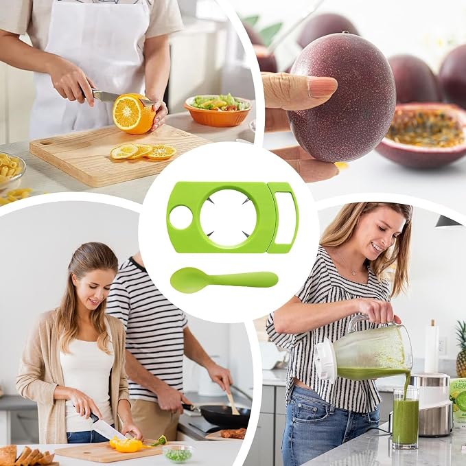 Passion Fruit Opener - Stainless Steel Ergonomic Kitchen Gadget - Mangosteen Cutter - for Home Restaurant Party Gathering Picnic