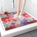 Shower Mat Bathtub Mat Non-Slip - 32x32 Inch, Soft Comfort Bath Mat with Drainage Holes, PVC Loofah Massage Bathmat for Shower, Tub, Bathroom, Wet Areas, Quick Drying