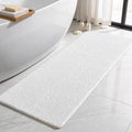 TYUU Bathroom Runner Rug, Ultra Soft Long Bath Mat Super Absorbent Quick Dry Bathroom Runner Rugs 24 x 72 Non Slip Washable, White 24" x 72"