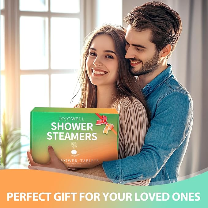 Shower Steamers Aromatherapy - 12 Pack Shower Bomes with Essential Oils, Birthday Gifts for Men Women, Mothers Day Gifts for Mom Wife Grandma from Daughter Son, Relaxation Self Care Gift for Women Her
