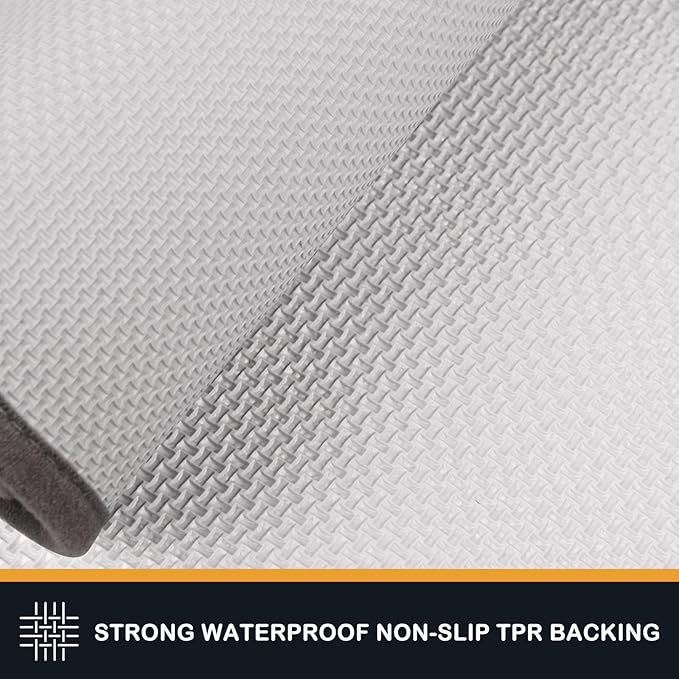 PURRUGS Dirt Trapping Door Mat 32" x 70", Non-Skid/Slip Machine Washable Microfiber Entrance Rug, Shoes Scraper, Dog Doormat, Super Absorbent Floor Mat for Muddy Wet Shoes and Paws, Grey
