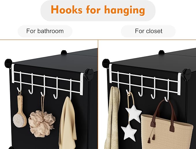 HOMIDEC 6-Cube Storage Organizer, Closet Organizer Storage Cabinet Shelf Bookcase Bookshelf,Storage Cubes Organizers Cabinet for Kids,Closet, Bedroom,Bathroom