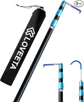 LOVEETA® 6.3 Ft Cargo Grabber Reach Retriever Tool - 2.0 New Upgraded Extendable Pickup Truck Bed Accessories, Multi-Use Truck Bed Reach Tool (Jet Black) - 2 Hooks