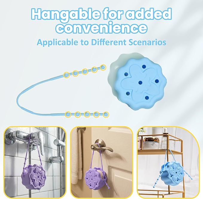 Purple Shower Steamer Holder, Hanging and Reusable Shower Steamer Tray, Bath Bombs Holder, Shower Accessory, Aromatherapy Diffuser Containers, Bathroom Decor, Gift for Girls Women