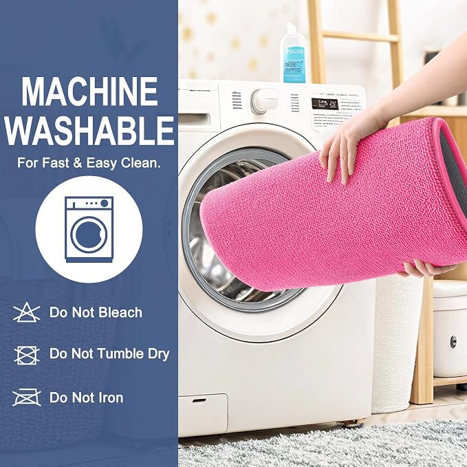 OLANLY Thick Memory Foam Bath Mat Rug 30x20, Extra Soft Absorbent Bathroom Rug, Quick Dry Bath Mats, Non-Slip, Machine Washable Carpet for Bathroom, Tub and Shower, Home Decor Accessories, Hot Pink