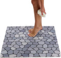 Non Slip Shower Mats for Inside Shower - Loofah Bath Mats for Shower - Shower Floor Mat Non Slip - Walk in Shower Mat Square 31x31- Textured No Suction Cup Shower Safety Mat (Blue Pebble 31x31)