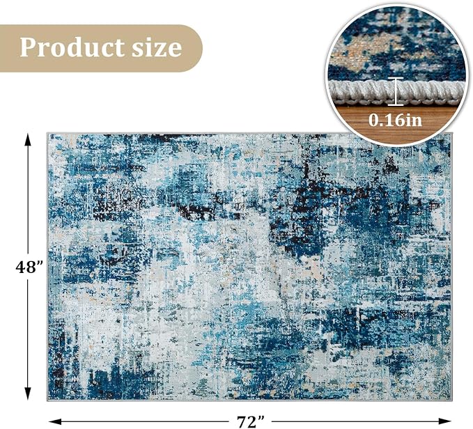Office Chair Mat for Hardwood Floor, 72"x48" Easy Glide Computer Chair Mat Protector for Rolling Chair Under Desk Rug Nonslip Backing, Machine Wash