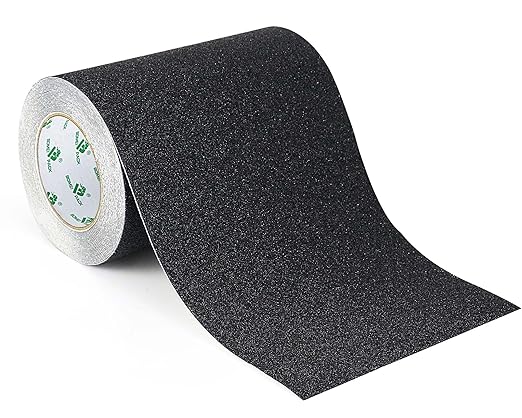 BOMEI PACK Black Anti Slip Tape, 8 Inch x 33 Foot Non-Slip Traction Grip Tape for Stairs, Waterproof Stair Treads Grip Non Slip, Non Skid Tape for Steps, Outdoor Black Grip Tape