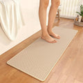 YDKGL Bathroom Runner Non Slip, Extra Soft Absorbent Quick Dry Bath Mats, Foam Weave Texture Thin Bath Rugs Washable with Rubber Backing, 20" x 59“
