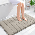 OLANLY Memory Foam Bath Mat 36x24, Super Soft Absorbent Bathroom Rugs, Quick Dry, Machine Washable Shower Floor Rugs, Bathmat Carpet, Bathroom Home Decor Accessories, Warm Taupe