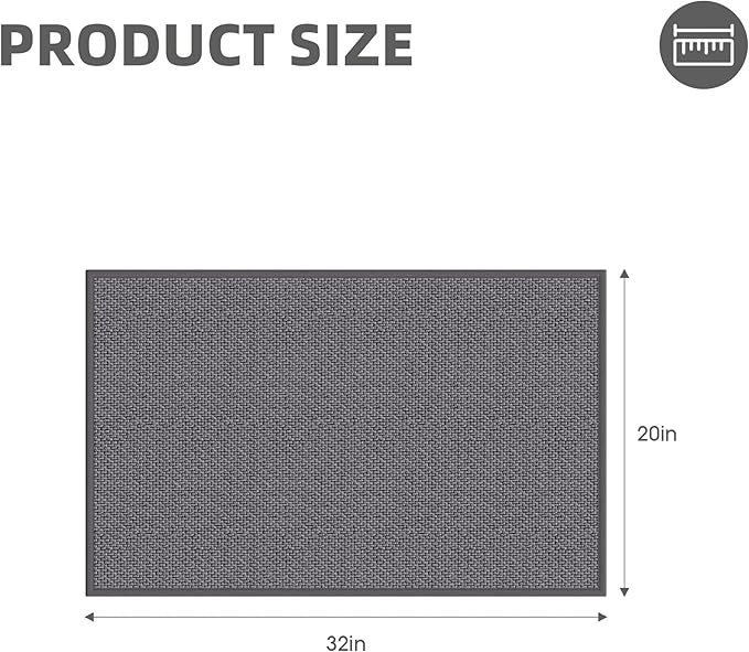 Kitchen Mats for Floor - Kitchen Rugs Non Slip Washable 20"x32", Grey