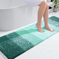 OLANLY Bathroom Runner Rugs Mat 59x17, Extra Soft Absorbent Microfiber Bath Rugs, Rubber Backing, Quick Dry, Long Bath Mats for Bathroom, Tub and Shower, Home Decor Accessories, Blackish Green