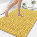 Smiry Bathroom Rugs Mat 48x32, Extra Soft Absorbent Chenille Bath Rugs, Non Slip Rubber Backing Machine Washable Quick Dry Bath Mats for Bathroom Floor, Tub, Shower, Home Decor Accessories, Yellow