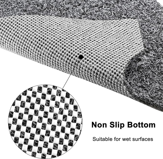 Leotruny Bath Tub Shower Mat 40 x 16 Inch Non-Slip Soft PVC Loofah Mats for Bathroom (C04-Mix Color)
