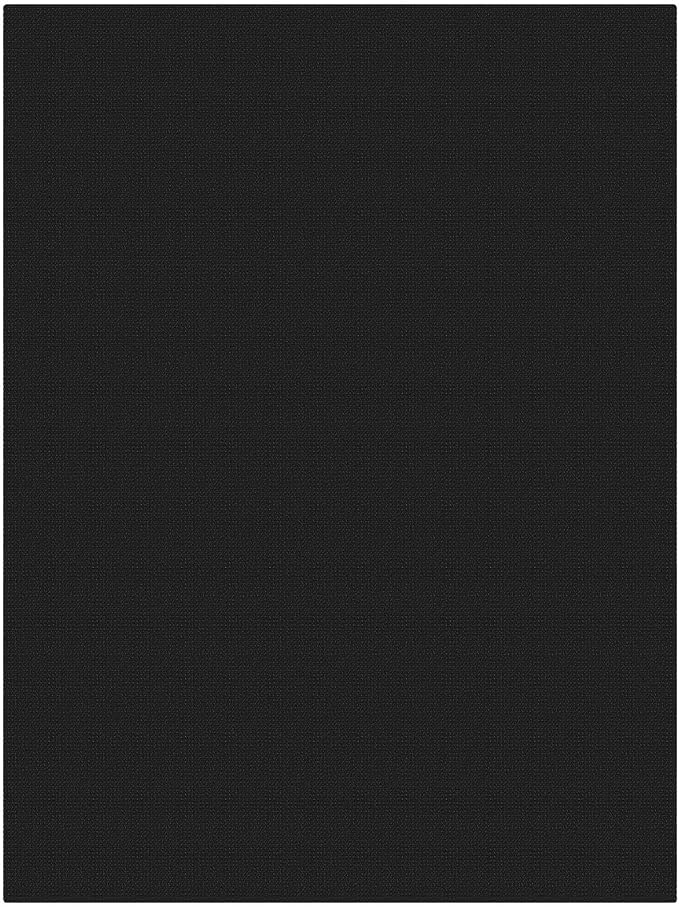 KOZYFLY Black 6x9 Dining Room Rugs, Washable Area Rug for Living Room, Non Slip Rugs for Bedroom, Braided Floor Carpet for Nursery, Office, Cotton Rug Home Indoor Decor, Black/Dark Grey