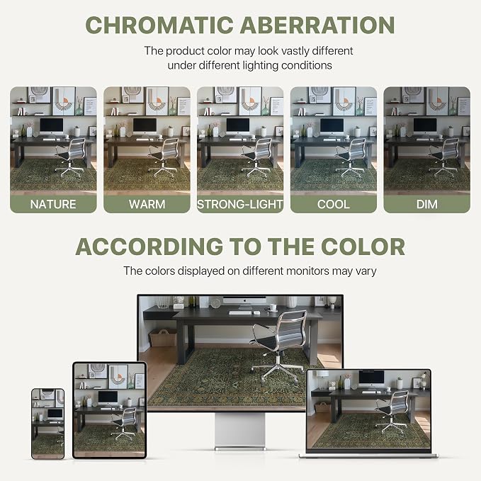 36"x48" Office Chair Mat for Hardwood Tile Floor, Under Desk Carpet Protector for Rolling Computer Chair Mat, Machine Washable Area Rug, Anti-Slip 1/5" Thick Low Pile Thin Vinyl Floor Mat, Dark Brown