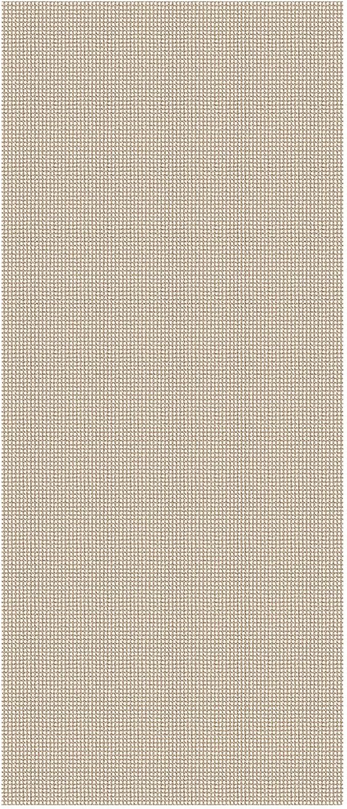 KOZYFLY Woven 3x7 Washable Kitchen Runner Rug, Non Slip Wide Runners for Hallway, Cotton Entryway Runner, Braided Floor Carpet for Entry, Kitchen, Bedside, Hall, Ivory/Camel/Brown