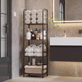 Towel Rack Free Standing 4-Tier M-Shaped Detachable Dividers, Durable Metal Towel Holder, Pool Items Holder, Space-Saving Storage Organizer, Modern Bath Towel Shelf for Bathroom Patent Pending