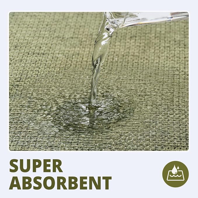 Bathroom Rugs Sets 2 Piece, Thin Bath Mat & U-Shaped Contour Toilet Rug Absorbent Quick Dry, Machine Washable, Non Slip Low Pile Bath Mats for Bathroom/Tub/Sink/Shower (27"x17" +24"x20" U, Sage Green)