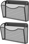 MINDEPOT Wall File Organizer,Hanging Wall Mounted File Folder Holder Mail Organizer for Office,Home and School Supplies