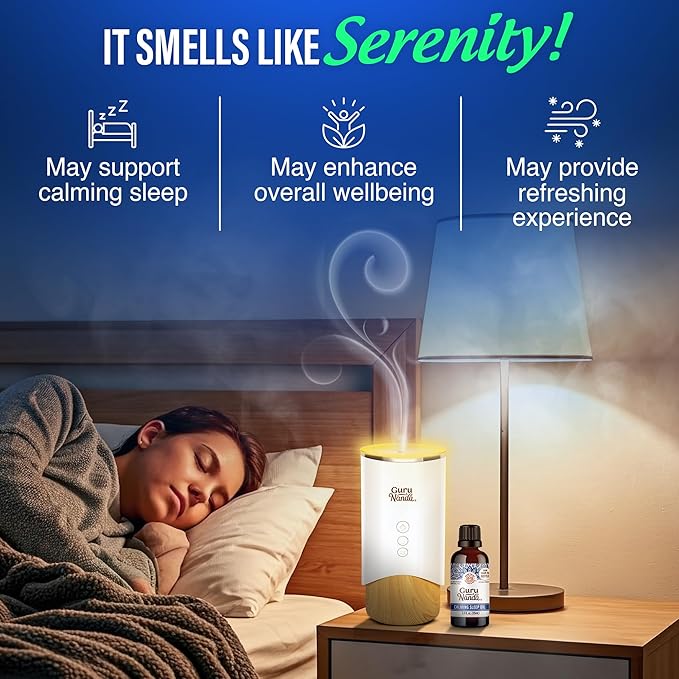GuruNanda Calming Sleep Essential Oil, Blend of 100% Natural, Pure & Undiluted Essential Oils, Promote Relaxation, Calmness & Restful Sleep, 3.9 fl oz