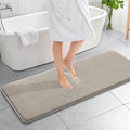 OLANLY Thick Memory Foam Bathroom Runner Rugs 59x20, Extra Soft Absorbent Long Bath Rug, Quick Dry, Non-Slip, Machine Washable Bath Mat for Bathroom, Tub and Shower, Home Decor Accessories, Warm Taupe