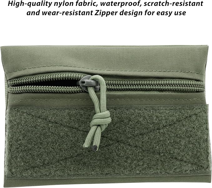 Qavctw Tactical Admin Pouch Bag with Hook and Loop Tool Storage Bag Snack Pouch Candy Bag Hanging Pouches Backpack Accessory Pouch
