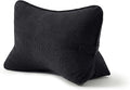 Pat. Pend. Corduroy Lumbar Support Pillow for Sitting, Triangle Cushion for Sofa, Couch or Bed, Reading Pillow for Gaming, Watching TV & Relaxing, Lamp Black
