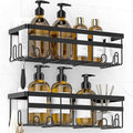 WOWBOX Shower Caddies 2 Pack - Adhesive Hanging Shower Shelf - Bathroom & Kitchen Organizers and Storage, No Drilling Stainless Shower Shelves for Home Decor Storage (Large)