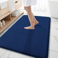 OLANLY Thick Memory Foam Large Bathroom Rugs 59x35, Extra Soft Absorbent Bath Rug, Quick Dry Bath Mats, Non-Slip, Machine Washable Carpet for Bathroom, Tub and Shower, Home Decor Accessories, Navy