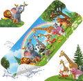 XIYUNTE Upgrade Baby Bath Mat Non Slip - 40"x16" Extra Long Kids Bath Mat for Tub Non Slip Bathtub Mat Eco-Friendly Toddler Bath Mats with Suction Cups, Machine Washable and No Fading, Animal Rainbow